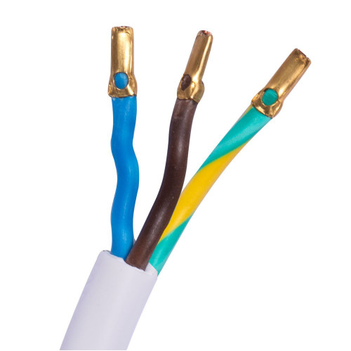 Шнур с вилкой 3х1,5, 1,2м, белый, e.wire.plug.white.1,5 ENEXT l020013