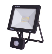 Прожектор светодиодный с датчиком движения 30Вт, 6000К, e.LED.flood.stand.sensor.30.6000