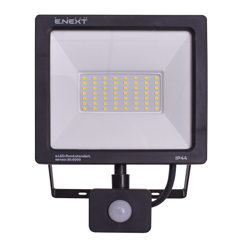 Прожектор светодиодный с датчиком движения 50Вт, 6000К, e.LED.flood.stand.sensor.50.6000 ENEXT l0790009