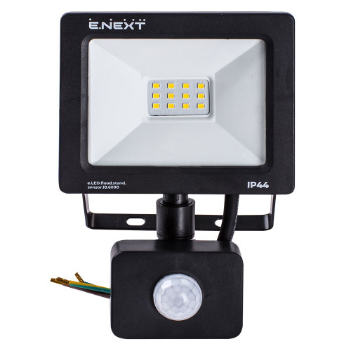 Прожектор светодиодный с датчиком движения 10Вт, 6000К, e.LED.flood.stand.sensor.10.6000 ENEXT l0790010
