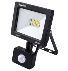 Прожектор светодиодный с датчиком движения 20Вт, 6000К, e.LED.flood.stand.sensor.20.6000