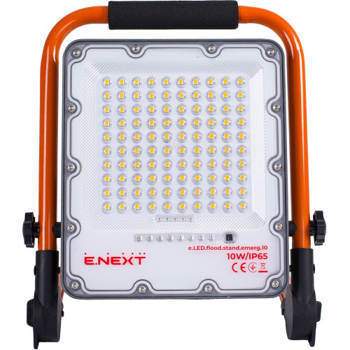 Прожектор светодиодный аккумуляторный 10Вт, e.LED.flood.stand.emerg.10 ENEXT l0790013
