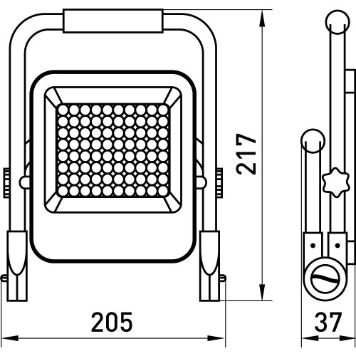 Прожектор светодиодный аккумуляторный 10Вт, e.LED.flood.stand.emerg.10 ENEXT l0790013