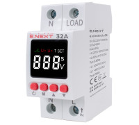 Реле контроля напряжения однофазное 32А с индикацией, e.control.v32