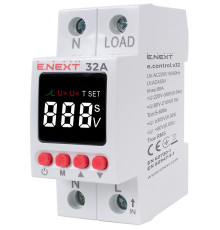 Реле контроля напряжения однофазное 32А с индикацией, e.control.v32