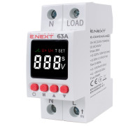 Реле контроля напряжения однофазное 63А с индикацией, e.control.v63