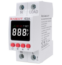 Реле контроля напряжения однофазное 63А с индикацией, e.control.v63