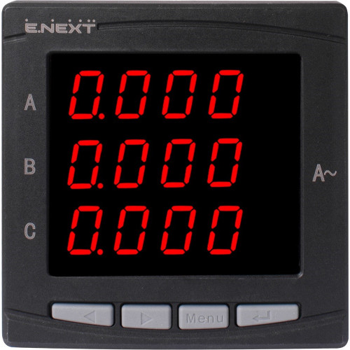 Анализатор параметров сети 96х96мм, АС 230В, 5А, 0-450В, RS-485, LED, e.meter.pro.96.m.led ENEXT p079004