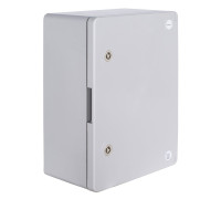 Корпус из ABS-пластика с непрозрачной дверцей 400x300x210мм IP65, e.plbox.pro.p.40.30.21