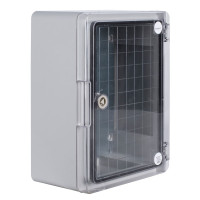 Корпус из ABS-пластика с прозрачной дверцей 330x250x140мм IP65, e.plbox.pro.p.33.25.14.tr