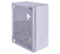 Корпус из ABS-пластика с прозрачной дверцей 400x300x170мм IP65, e.plbox.pro.p.40.30.17.tr