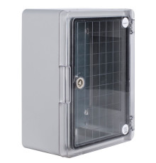 Корпус из ABS-пластика с прозрачной дверцей 400x300x210мм IP65, e.plbox.pro.p.40.30.21.tr