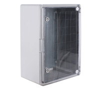 Корпус из ABS-пластика с прозрачной дверцей 500x350x220мм IP65, e.plbox.pro.p.50.35.22.tr