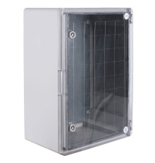 Корпус из ABS-пластика с прозрачной дверцей 500x350x220мм IP65, e.plbox.pro.p.50.35.22.tr