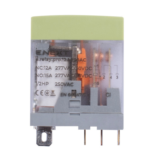 Реле промежуточное 12А, 1 группа контактов, катушка 230В АC, e.relay.pro.12.1.230AC ENEXT p091001