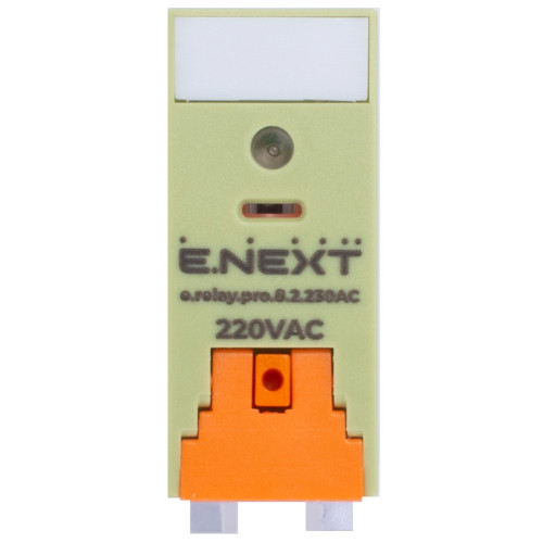 Реле промежуточное 8А, 2 группы контактов, катушка 230В АC, e.relay.pro.8.2.230AC ENEXT p091003
