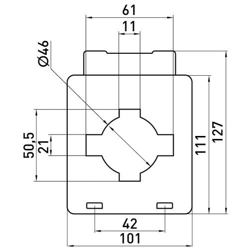 Трансформатор тока 600/5 А, класс 0.5, габарит 60, e.trans.stand.600.5.60 ENEXT s065110