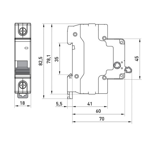 Выключатель нагрузки на DIN-рейку 125А, 1р, e.is.stand.1.125 ENEXT s082003