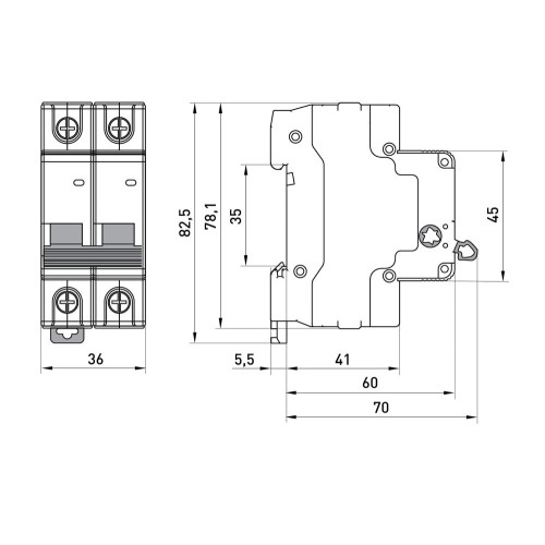 Выключатель нагрузки на DIN-рейку 125А, 2р, e.is.stand.2.125 ENEXT s082006