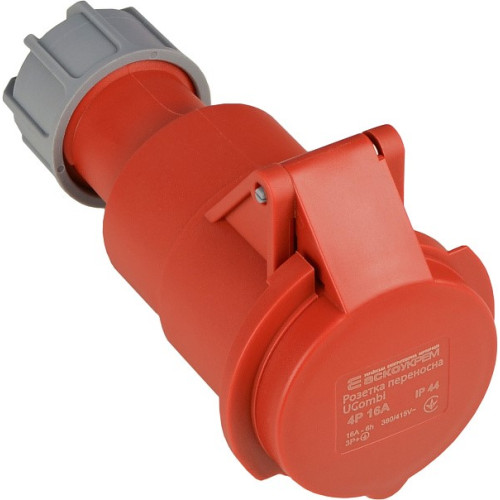 Розетка переносная 16А, 4P, IP44, UCombi АСКО-УКРЕМ A0080010123