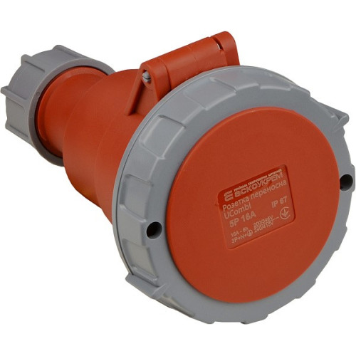 Розетка переносная 16А, 5P, IP67, UCombi АСКО-УКРЕМ A0080010131