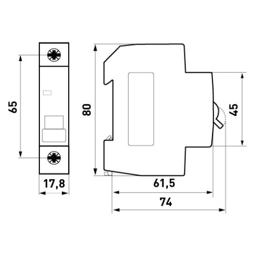 Автомат 1 А, 1-фазный, тип D, e.mcb.pro.60.1.D.1 Enext p0710001