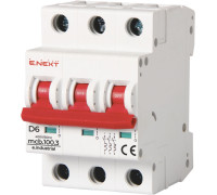 Автомат 6 А, 3-фазный, тип D, e.industrial.mcb.100.3.D.6 Enext
