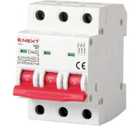 Автомат 40 А, 3-фазный, тип D, e.mcb.pro.60.3.D.40  Enext