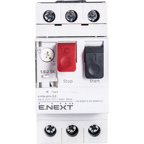Автомат для защиты двигателя 2,5А, e.mp.pro.2.5 Enext p004002