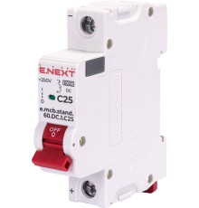 Модульный автомат постоянного тока 1р, 25А, 250В DC, C, 6кА, e.mcb.stand.60.DC.1.C25 Enext