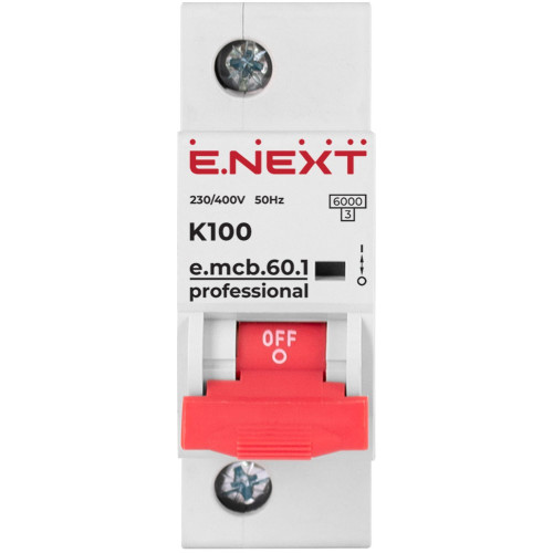 Автомат 100 А, 1-фазный, тип K, e.mcb.pro.60.1.K 100 new Enext p0430003