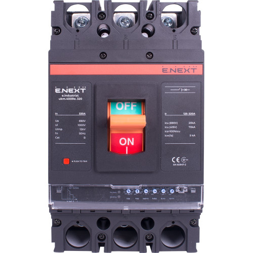 Силовой автомат с электронным расцепителем 320 А, 3-фазный, e.industrial.ukm.400Re.320 Enext i0770061