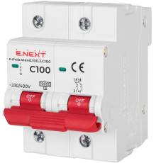 Автомат 100 А, 2-полюсный, тип С, e.mcb.stand.100.2.C100 Enext
