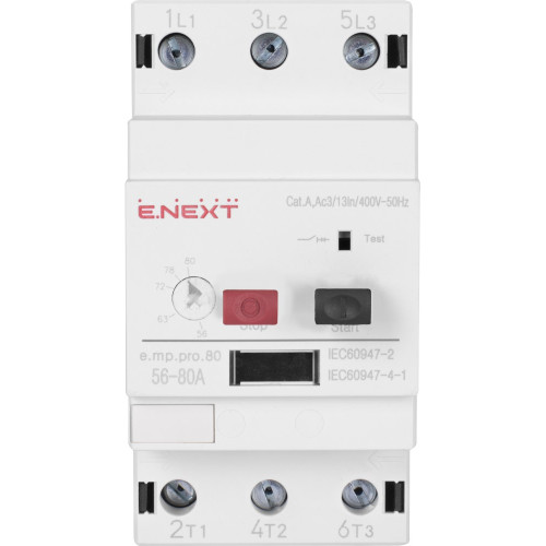 Автомат для защиты двигателя 80А, e.mp.pro.80 Enext p004011