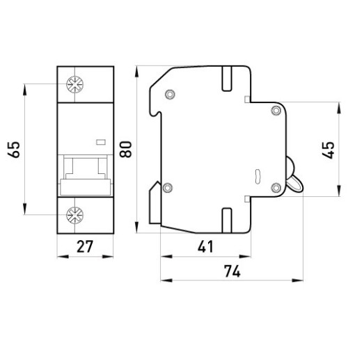 Автомат 80 А, 1-фазный, тип K, e.mcb.pro.60.1.K 80 new Enext p0430002