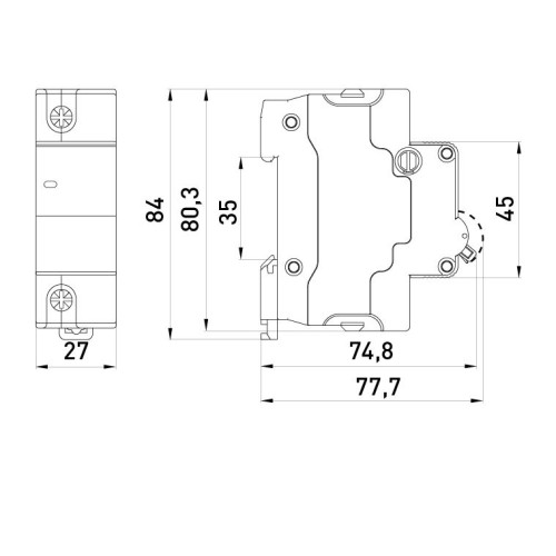 Автомат 63 А, 1-фазный, тип С, e.mcb.stand.100.1.C63 Enext s002204