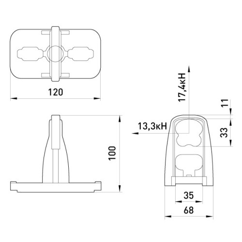 Универсальный кронштейн, e.uni.bracket Enext p039002