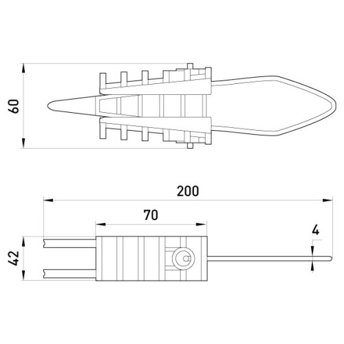 Анкерный изолированный зажим с жесткой скобой, eiclamp.pro.la.1.s4 Enext p025004