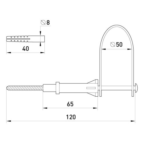 Дюбель со стяжкой под винт, e.holder.pro.s Enext p046002