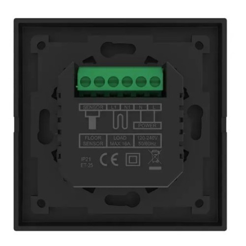 Терморегулятор механический 16А, 3200Вт, черный, Easytherm ET-25 55540 Easytherm