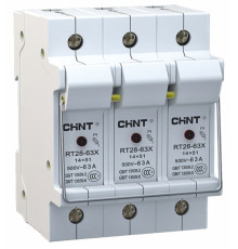 Держатель предохранителей 3P 10x38 с индикацией, NRT28-32X