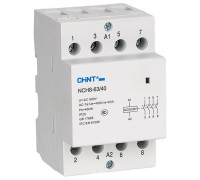 Контактор модульный 40A, контакты 4NO, катушка 220В AC, NCH8-40/40
