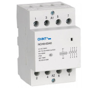 Контактор модульный 20A, контакты 4NO, катушка 220В AC, NCH8-20/40