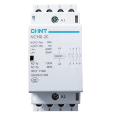 Контактор модульный 20A, контакты 2NO+2NC, катушка 220В AC, NCH8-20/22