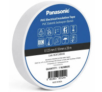 Изоляционная лента ПВХ белая, 20м, 0.125х18мм Panasonic