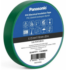 Изоляционная лента ПВХ зеленая, 20м, 0.125х18мм Panasonic