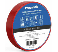 Изоляционная лента ПВХ красная, 20м, 0.125х18мм Panasonic