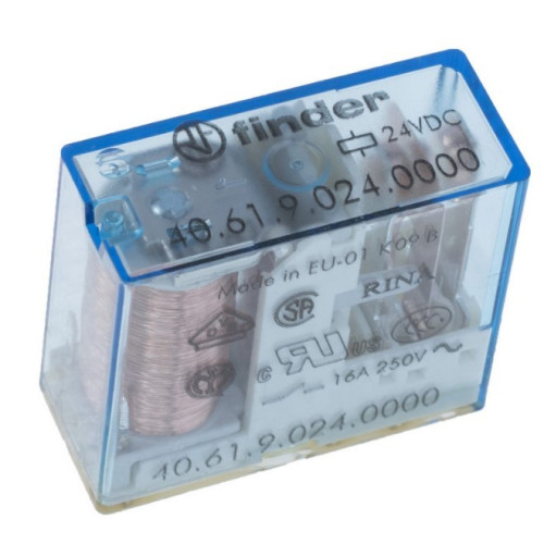 Реле; 1CO; 16A; 12В DC; AgSnO2; миниатюрное; шаг выводов 5мм; ДМ/розетка S95; RT II Finder 406190124000