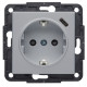 Розетка с USB тип С, серебристый, Lumina WL4852 Hager