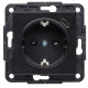 Розетка с USB тип С, черный, Lumina WL4853 Hager